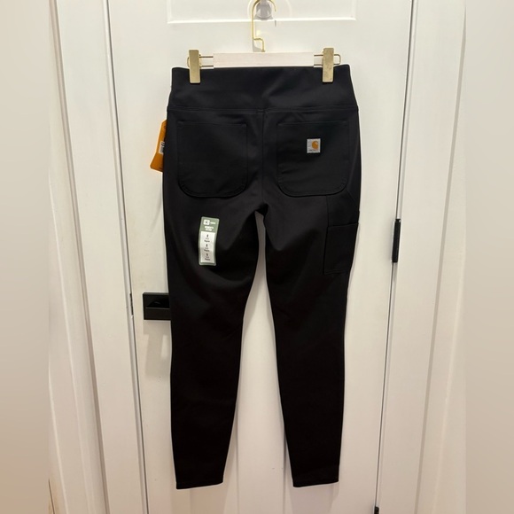 NWT Carhartt Womens Fitted Utility Jeans Black Size S Pull Up - Picture 2 of 8